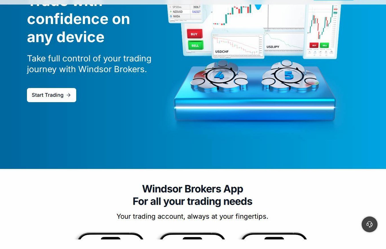 The platform page on the Windsor Brokers website